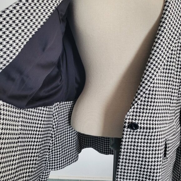 Glamour Z Lane Bryant Women's Black/White Houndstooth Jacket Blazer (Size: 24) - Picture 10 of 16